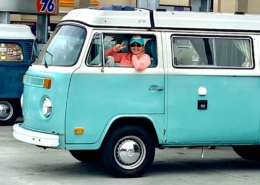 VW Peace Sign Employee