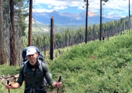 Yosemite backcountry hiker