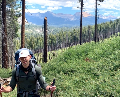 Yosemite backcountry hiker