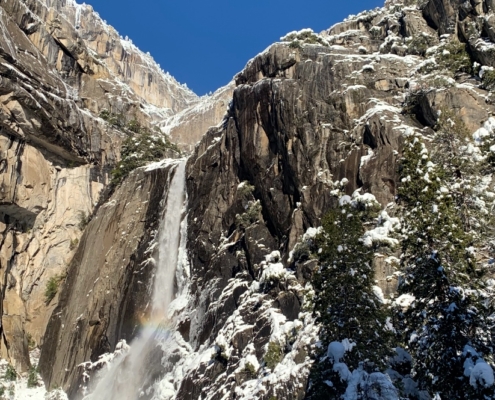 Lower Yosemite Fall in Winter