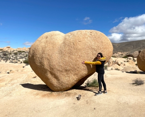 Heart Rock on Joshua Tree corporate Retreat